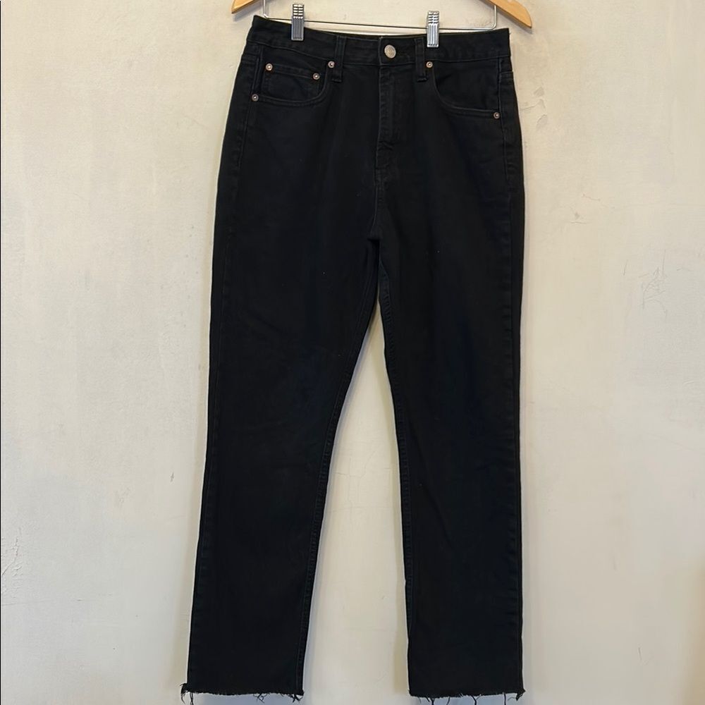 Gianni Bini Black Raw hem Denim Jeans size 31 EUC